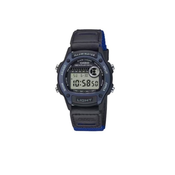 Casio Black Blue Band, Digital Watch for Unisex - W-220HF-2AVDF