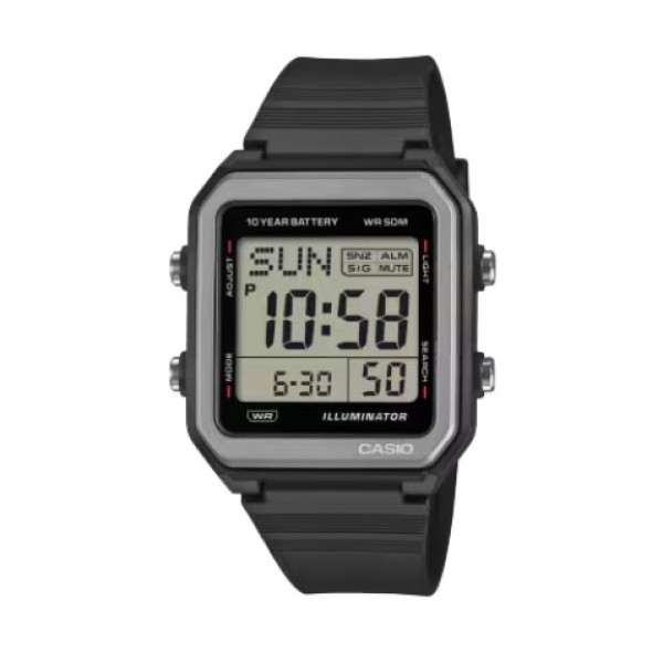 Casio Black Band, Digital Watch for Unisex - W-221H-1AVDF