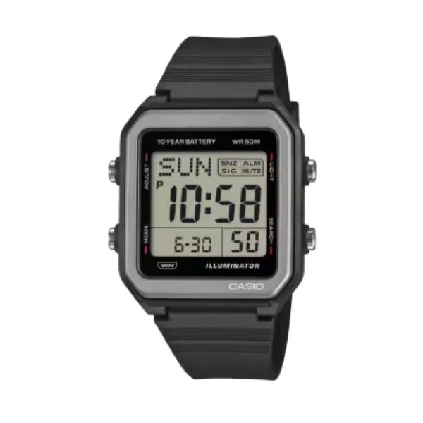 Casio Black Band, Digital Watch for Unisex - W-221H-1AVDF
