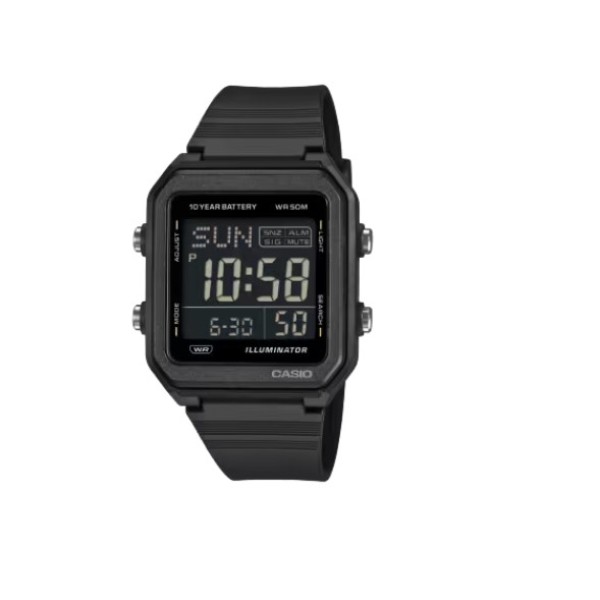 Casio Black Band, Digital Watch for Unisex - W-221H-1BVDF