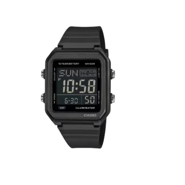 Casio Black Band, Digital Watch for Unisex - W-221H-1BVDF