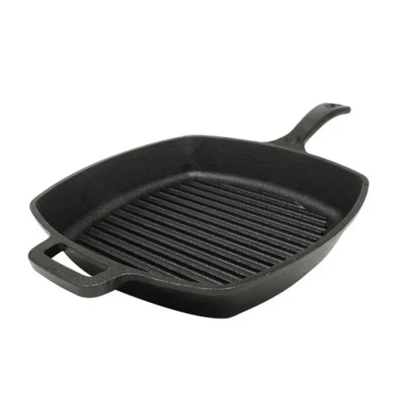 Westinghouse 28 cm Pre-Seasoned Cast Iron Square Grill Pan - Black