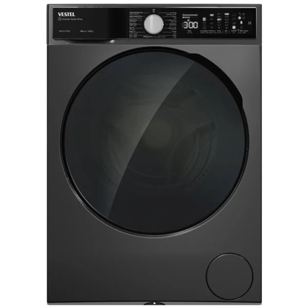 Vestel Front Load Washer 10KG, Dryer 6KG, 1400 RPM, Dark Inox - WDB1014T3DXS-KW