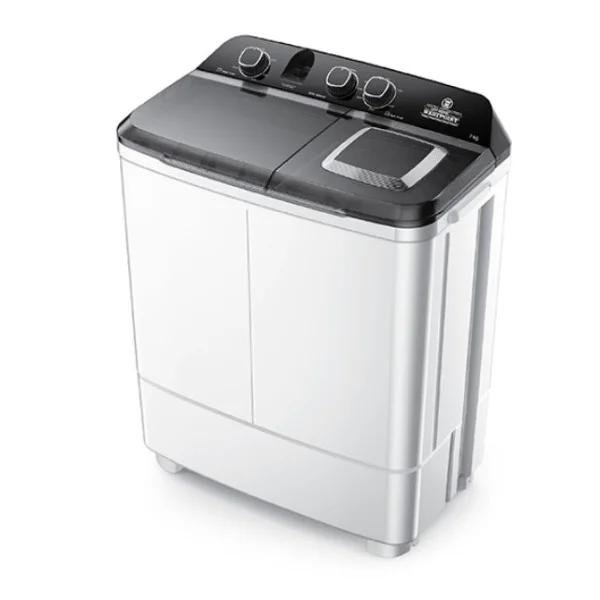 Westpoint Twin Tub Washing Machine 7KG, 5KG Spin Capacity, 1320 RPM, White - WPWTX-724