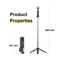 Telesin Mini Magnetic Bluetooth Selfie Stick for Phone - WS-22005