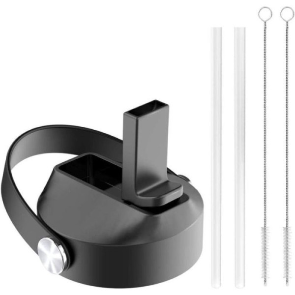 Buzio Universal Straw Lid Set with Straw and Brush - X00399KYQZ