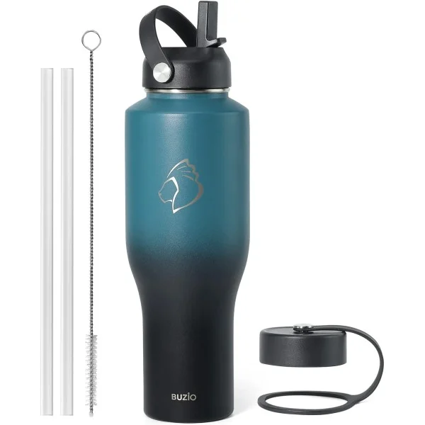Buzio Trophy 40oz Stainless Steel Water Bottle, Indigo Crush - X004911FWT