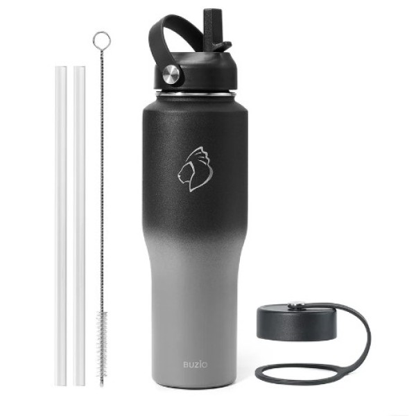 Buzio Trophy 32oz Stainless Steel Water Bottle, Shadow - X00494STJD