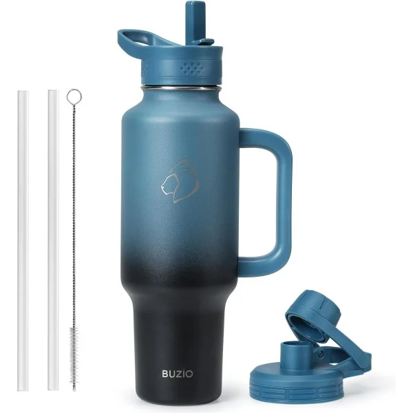 Buzio Trophy Series Handled Water Bottle for Car 1.2Litre, Indigo Crush - X0049LEMNN