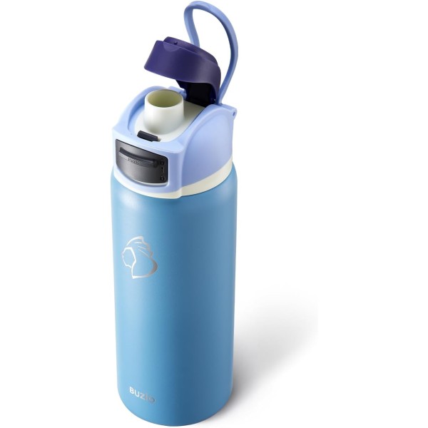 Buzio HuePop Series Insulated Water Bottle 1Litre, Blue - X004IRYRN3