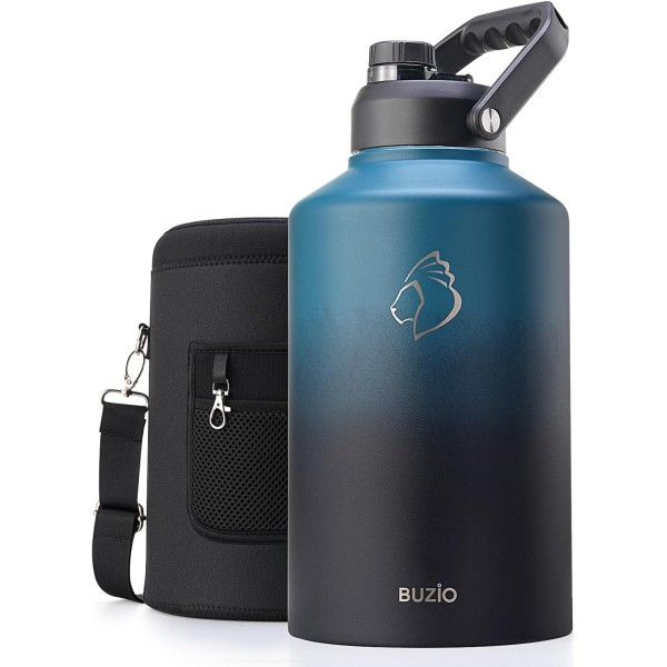 Buzio Rock Series 1.5 Gallon Jug with Spout Lid and Sleeve 5.8L, Indigo Crush - X004LG8HFF