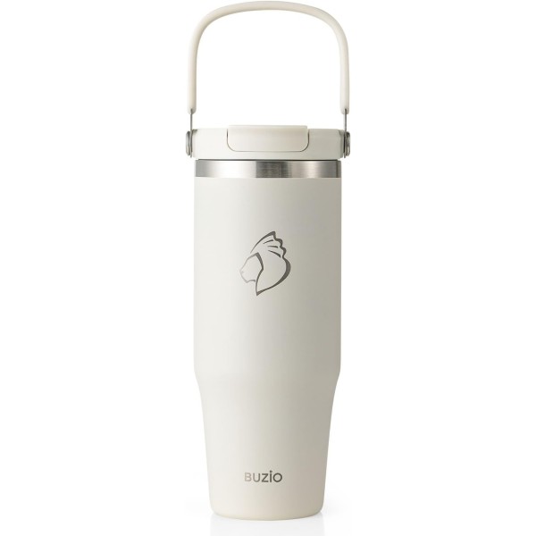 Buzio Swing Series Insulated Tumbler 1Litre, White - X004PK5Y4T