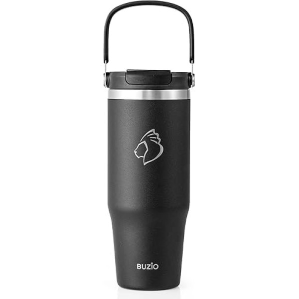 Buzio Swing Series Insulated Tumbler 1Litre, Black - X004PK5YH1