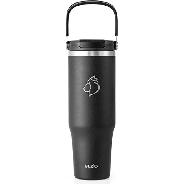 Buzio Swing Series Insulated Tumbler 1.2Litre, Black - X004PKATSF