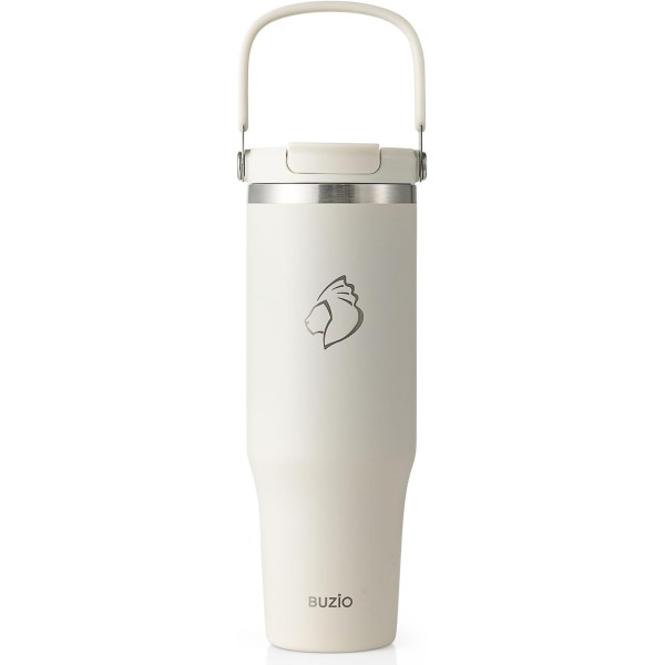 Buzio Swing Series Insulated Tumbler 1.2Litre, White - X004PKAYPN