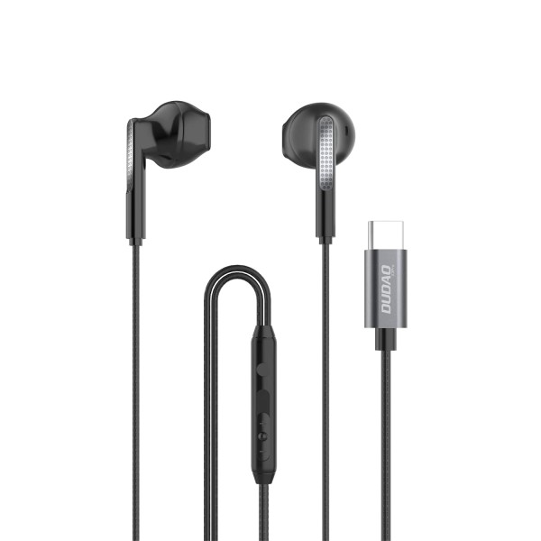 Dudao Wired USB-C Earphone, Black - X3Pro