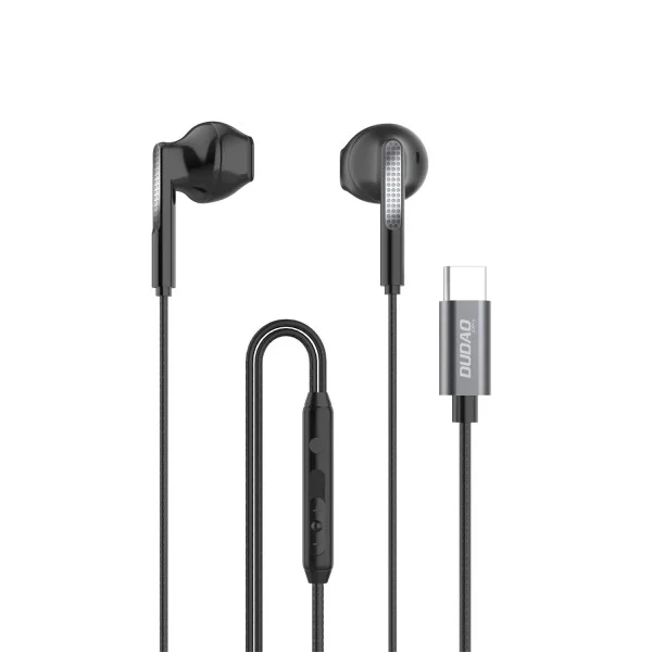 Dudao Wired USB-C Earphone, Black - X3Pro