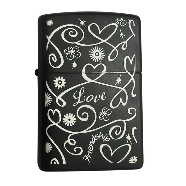 Zippo Love Friendship Black Matte Lighter ZP218LF