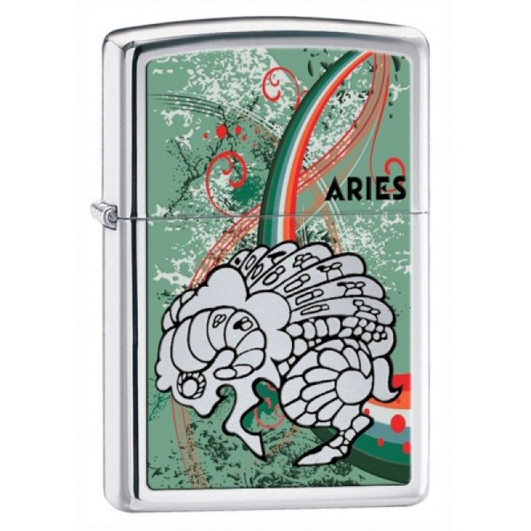 Zippo Zodiac Aries High Polish Chrome Lighter ZP24931