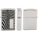 Zippo lighter Zebra Print Chrome ZP28046