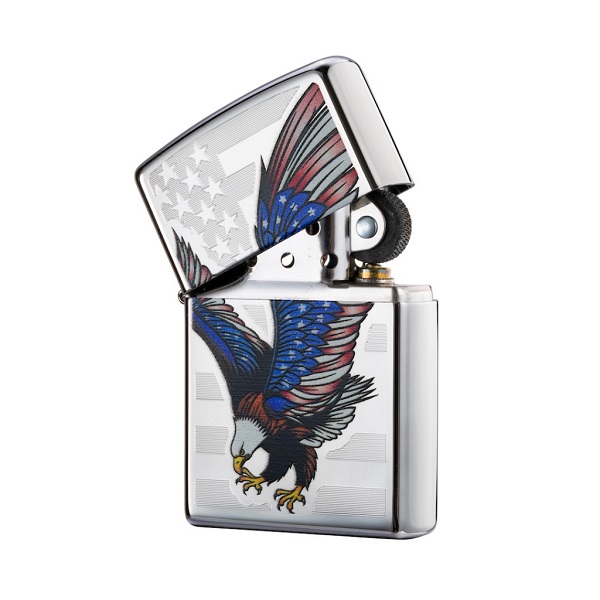 Zippo Eagle Star US Flag Award Lighter ZP 28449