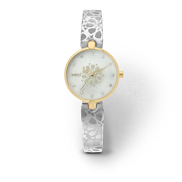 Zyros Luxurious Metal Strap Arabic Pattern Analog Watch for Women - ZY1111L060629