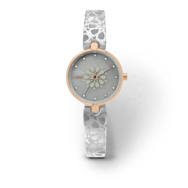 Zyros Luxurious Metal Strap Arabic Pattern Analog Watch for Women - ZY1111L282861