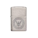 Zippo US Navy Crest Lighter in Brushed Chrome ZP 29385