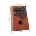 Kalimba 17 Key Mbira Thumb Piano, Brown – KL-2-BR