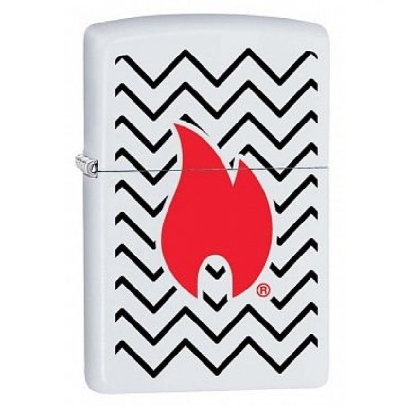 Zippo Zig Zag Pattern With Red Flame Lighter - ZP29192
