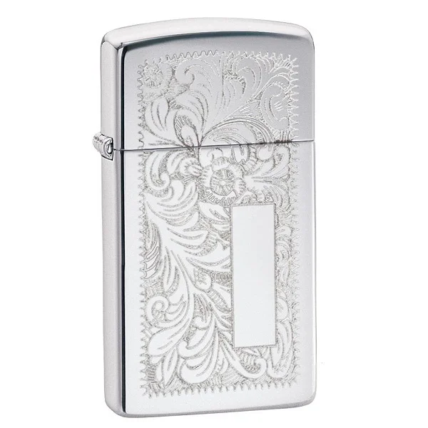 Zippo Slim Chrome Venetian Lighter - ZP1652