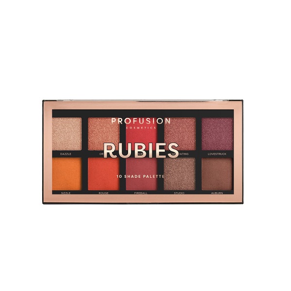 PROFUSION RUBIES 10-Shade Palette - 1800-2IDSP