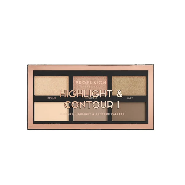 PROFUSION HIGHLIGHT & CONTOUR I, 6-Color Palette - 1850-6ADSP