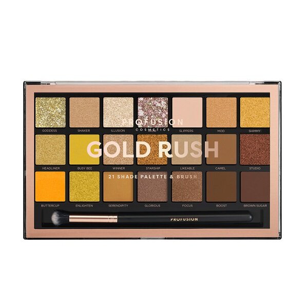 PROFUSION GOLD RUSH 21-Shade Palette & Brush - 1960-6JDSP