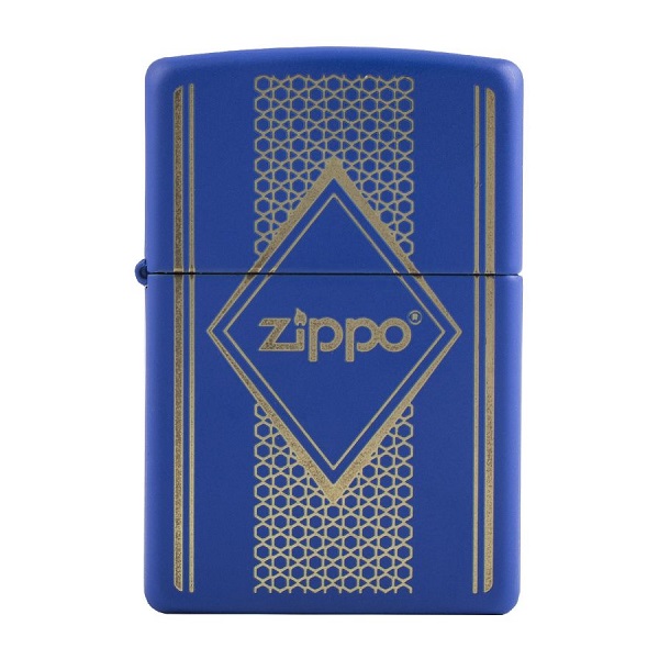 Zippo Theme Matte  Blue & Gold Color Lighter - ZP29472