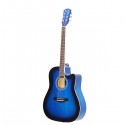 BANSID Basswood 41inch Acoustic Guitar, Blue - FT-G41-BLUE
