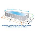 INTEX Prism Frame Rectangular Pool, 488 x 244 x 107 cm - 26792