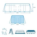 INTEX Prism Frame Rectangular Pool, 488 x 244 x 107 cm - 26792