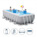INTEX Prism Frame Rectangular Pool, 488 x 244 x 107 cm - 26792