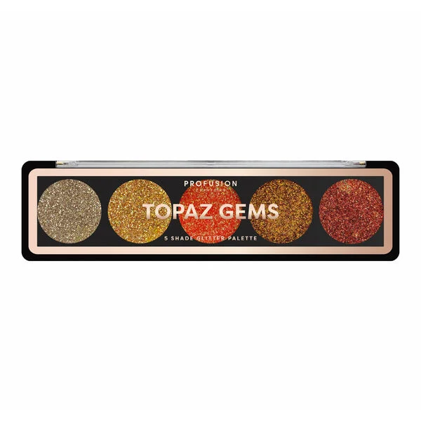 PROFUSION TOPAZ GEMS, 5-Shade Glitter Palette - 2E100BDSP