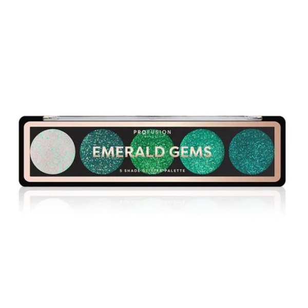 PROFUSION EMERALD GEMS, 5-Shade Glitter Palette - 2E100CDSP