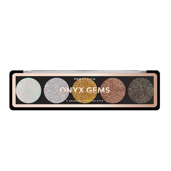 PROFUSION ONYX GEMS, 5-Shade Glitter Palette - 2E100DDSP