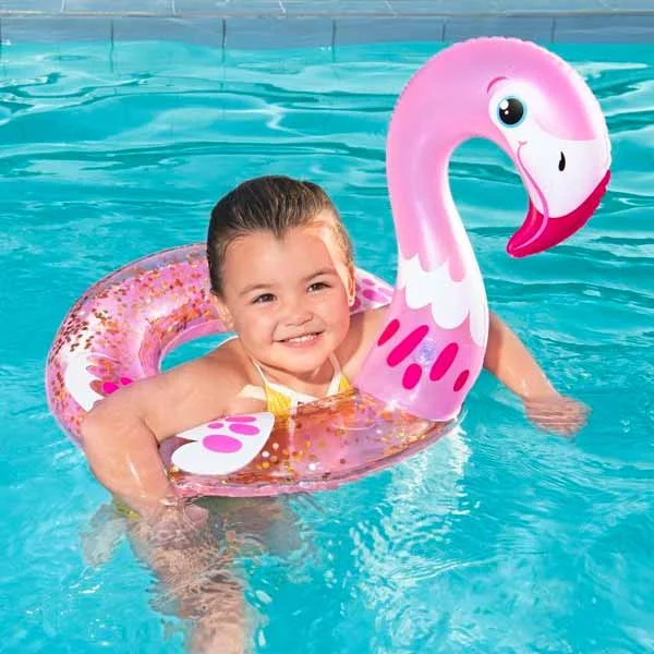 BESTWAY Shimmer N&rsquo; Float Flamingo Swim Ring 61cm x 61cm - 36306-P