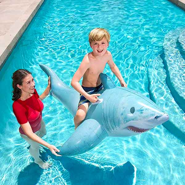 BESTWAY Realistic Shark Ride-On, 1.83 m x 1.02 m - 41405