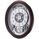 Rhythm Anthology Espresso Magic Motion Wall Clock - 4MH869WD06