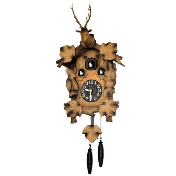 Rhythm Cuckoo Pendulum Wooden Wall Clock - 4MJ419-R06