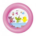 BESTWAY Round 2-Ring Kiddie Pool, 61 x 15 cm, Pink - 51061-P