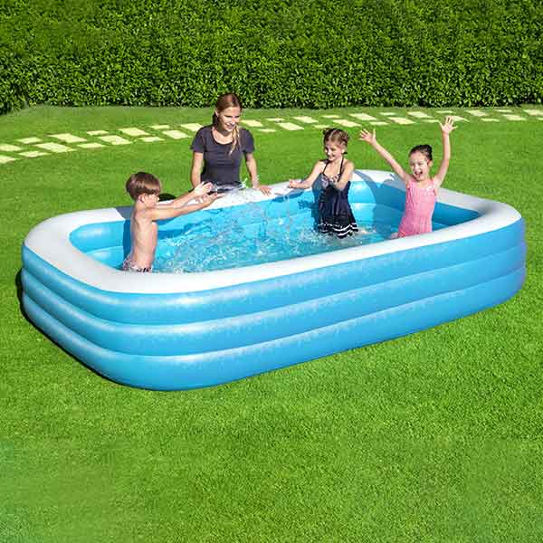 BESTWAY Deluxe Rectangular Family Pool, 3.05 m x 1.83 m x 56 cm - 54009