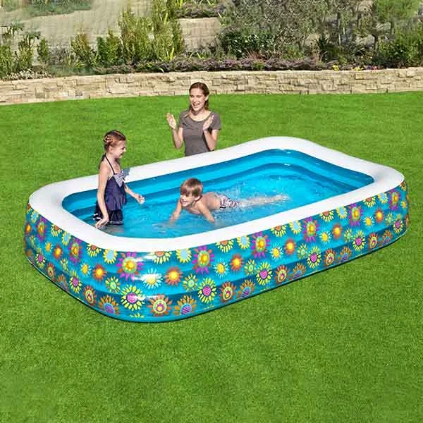 Bestway Happy Flora Kids Pool, 3.05m x 1.83m x 56cm - 54121