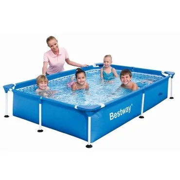 Bestway Steel Pro Rectangular Pool, 2.21m x 1.50m x 43cm - 56401 Bestway Steel Pro Rectangular Pool, 2.21m x 1.50m x 43cm - 56401